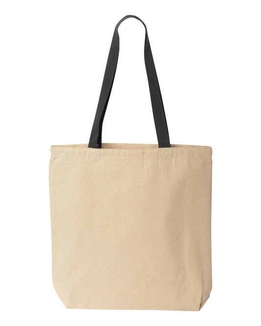 Tote with Contrast-Color Handles